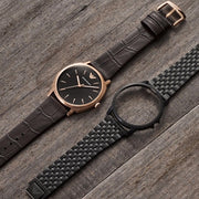 Emporio Armani Interchangeable Black Dial Black Steel Strap Watch For Men - AR80021
