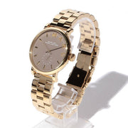Marc Jacobs Baker Grey Dial Gold Steel Strap Watch for Women - MBM3281