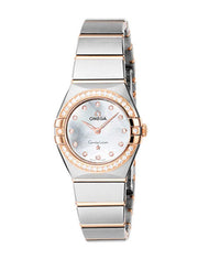 Omega Constellation Quartz Diamonds Mother of Pearl Dial Two Tone Steel Strap Watch for Women - 131.25.25.60.55.001