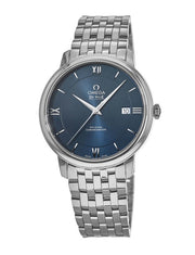 Omega De Ville Prestige Co-Axial Orbis Blue Dial Silver Steel Strap Watch for Men - 424.10.40.20.03.001