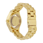 Marc Jacobs Henry Transparent Gold Dial Gold Steel Strap Watch for Women - MBM3338