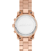 Michael Kors Lennox Three-Hand Silver Dial Rose Gold Steel Strap Watch For Women - MK7362