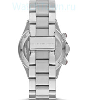 Marc Jacobs Rock Chronograph Mother of Pearl Grey Dial Silver Steel Strap Watch for Women - MBM3250