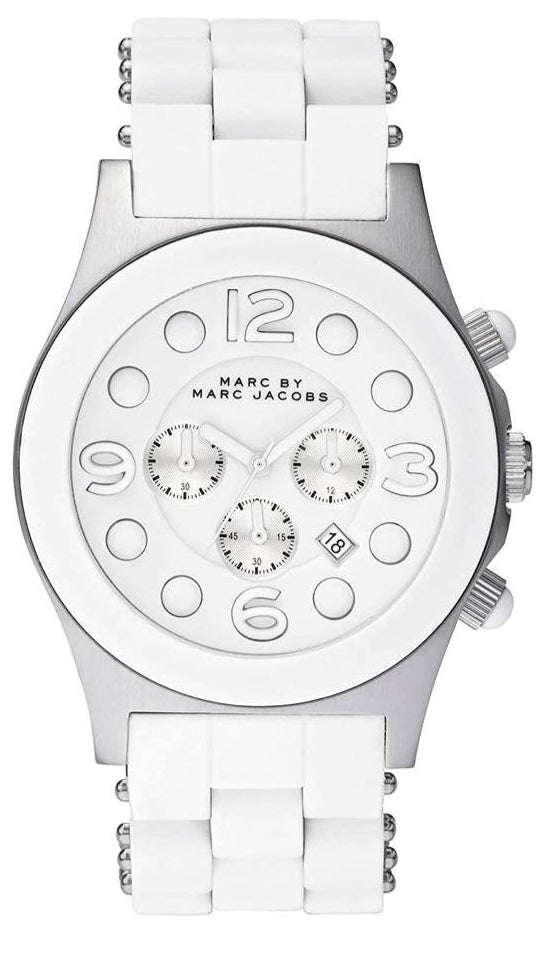 Marc Jacobs Pelly White Dial White Silicone Strap Watch for Women - MBM2565