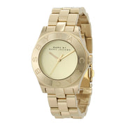 Marc Jacobs Blade Gold Dial Gold Steel Strap Watch for Women - MBM3126