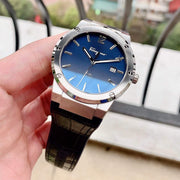 Salvatore Ferragamo F-80 Classic Blue Dial Blue Leather Strap Watch for Men - SFDT00319