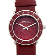 Marc Jacobs Amy Red Dial Burgundy Leather Strap Watch for Women - MBM1162
