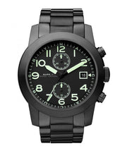 Marc Jacobs Larry Chronograph Black Dial Black Steel Strap Watch for Men - MBM5032