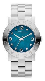 Marc Jacobs Amy Blue Dial Silver Steel Strap Watch for Women - MBM3272