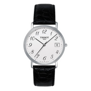 Tissot T Classic Desire White Dial Black Leather Strap Watch For Men - T52.1.421.12