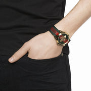 Gucci Le Marche des Merveilles Green & Red Dial Green & Red NATO Strap Unisex Watch - YA126487