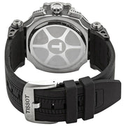 Tissot T Race Chronograph White Dial Black Silicone Strap Watch For Men - T115.417.27.011.00