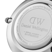 Daniel Wellington Classic Petite York White Dial Black Leather Strap Watch For Women - DW00100188