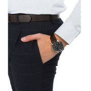 Tommy Hilfiger Aiden Quartz Black Dial Brown Leather Strap Watch for Men - 1791309