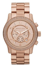 Michael Kors Dylan Rose Gold Dial Rose Gold Steel Strap Watch for Women - MK5576