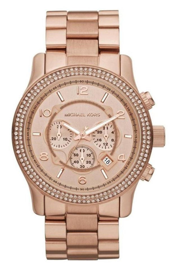 Michael Kors Dylan Rose Gold Dial Rose Gold Steel Strap Watch for Women - MK5576
