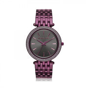 Michael Kors Darci Black Dial Purple Steel Strap Watch for Women - MK3554