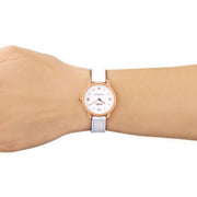 Coach Delancey White Dial White Leather Strap Watch for Women - 14502790