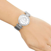Guess Muse Quartz White Dial Silver Steel Strap Watch For Women - W1008l1
