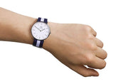 Daniel Wellington Classic Glasgow White Dial Two Tone NATO Strap Watch For Men - DW00100018