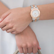 Marc Jacobs Amy Silver Dial Two Tone Steel Strap Watch for Women - MBM3194