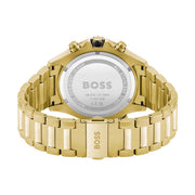 Hugo Boss Ikon Chronograph Blue Dial Gold Steel Strap Watch for Men - 1513340
