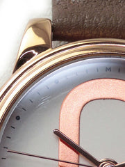 Marc Jacobs Corie White Dial Brown Leather Strap Watch for Women - MJ1581