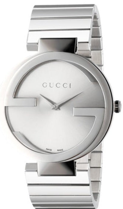Gucci G Interlocking Silver Dial Silver Steel Strap Watch For Women - YA133308