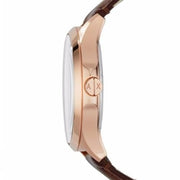 Armani Exchange Hampton Chronograph Blue Dial Brown Leather Strap Watch For Men - AX2172