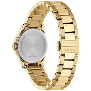 Gucci G Timeless Gold Dial Gold Steel Strap Watch For Women - YA126553