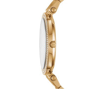 Michael Kors Darci White Dial Gold Steel Strap Watch for Women - MK3727