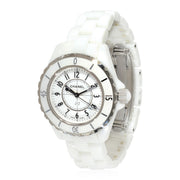 Chanel J12 Ceramic White Dial White Steel Strap Watch for Women - J12 H0968