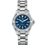 Tag Heuer Aquaracer Quartz Diamonds Blue Dial Silver Steel Strap Watch for Women - WAY131N.BA0748