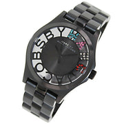 Marc Jacobs Henry Skeleton Black Dial Black Steel Strap Watch for Women - MBM3265