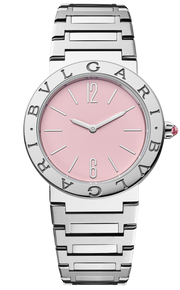 Bvlgari Bvlgari Bvlgari Quartz Pink Dial Silver Steel Strap Watch for Women - BVLGARI103711