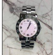 Marc Jacobs Amy Life Pink Dial Silver Steel Strap Watch for Women - MBM3300