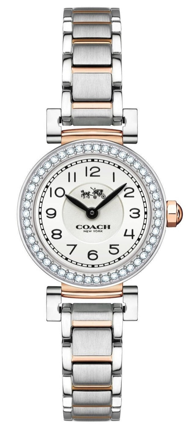 Coach Madison Crystals Silver Dial Two Tone Steel Strap Watch for Women - 14502404