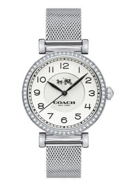 Coach Madison White Dial Silver Mesh Bracelet Watch for Women - 14502651