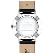 Coach Perry White Dial Black Leather Strap Watch for Women - 14503115