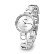 Coach Park Crystals Silver Dial Silver Steel Strap Watch for Women - 14503170