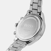 Hugo Boss Novia Chronograph Black Dial Silver Steel Strap Watch for Women - 1502614