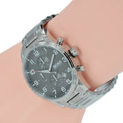 Hugo Boss Aeroliner Chronograph Black Dial Silver Steel Strap Watch for Men - 1513181