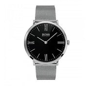 Hugo Boss Jackson Quartz Black Dial Silver Mesh Bracelet Watch For Men - 1513514