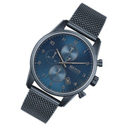 Hugo Boss Skymaster Chronograph Blue Dial Blue Mesh Bracelet Watch for Men - 1513836