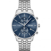 Hugo Boss Associate Chronograph Blue Dial Silver Steel Strap Watch for Men - 1513839