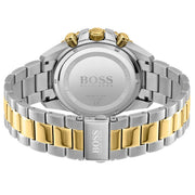 Hugo Boss Admiral Chronograph Black Dial Two Tone Steel Strap Watch for Men - 1513908