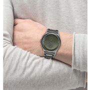 Hugo Boss Steer Chronograph Grey Dial Grey Steel Strap Watch For Men - 1514045