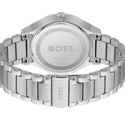 Hugo Boss Troper Chronograph Black Dial Silver Steel Strap Watch For Men - 1514108
