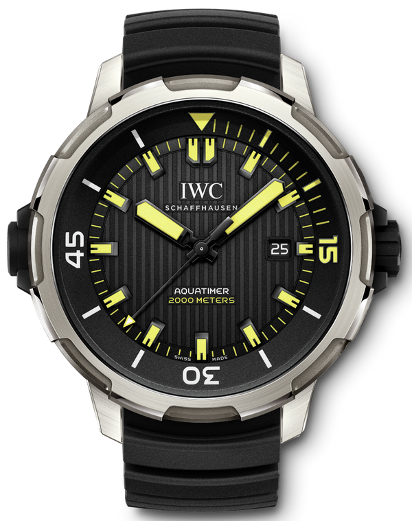 IWC Aquatimer Automatic 2000 Black Dial Black Rubber Strap Watch for Men - IW358001