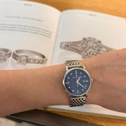 Maurice Lacroix Eliros Sunbrushed Blue Dial Silver Steel Strap Watch for Women - EL1094-SS002-130-1